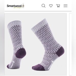 Smartwool Women's Everyday Cozy Digi-Tick Crew Socks Purple Eclipse